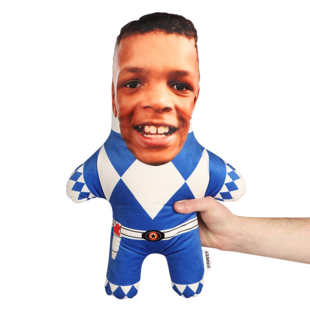 Blue Rangers Face Pillow