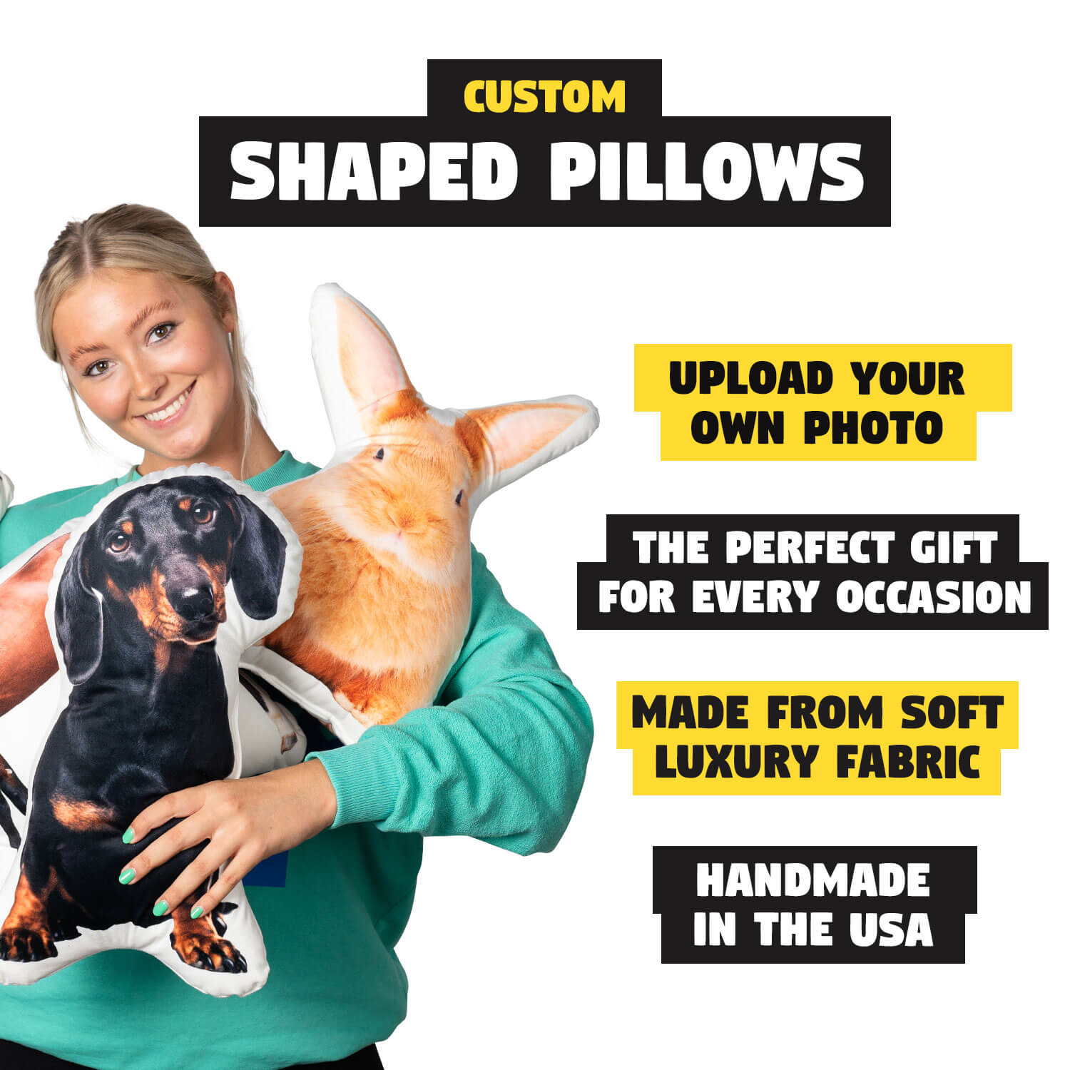 Cat Photo Shaped Pillow