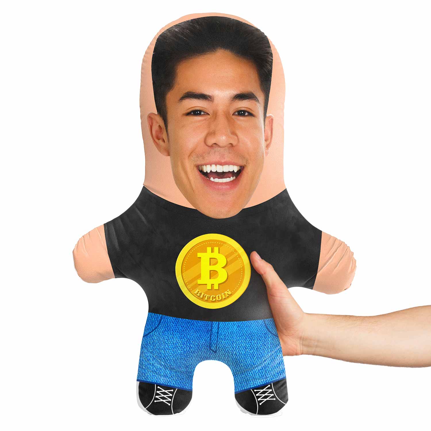 Bitcoin Face Pillow