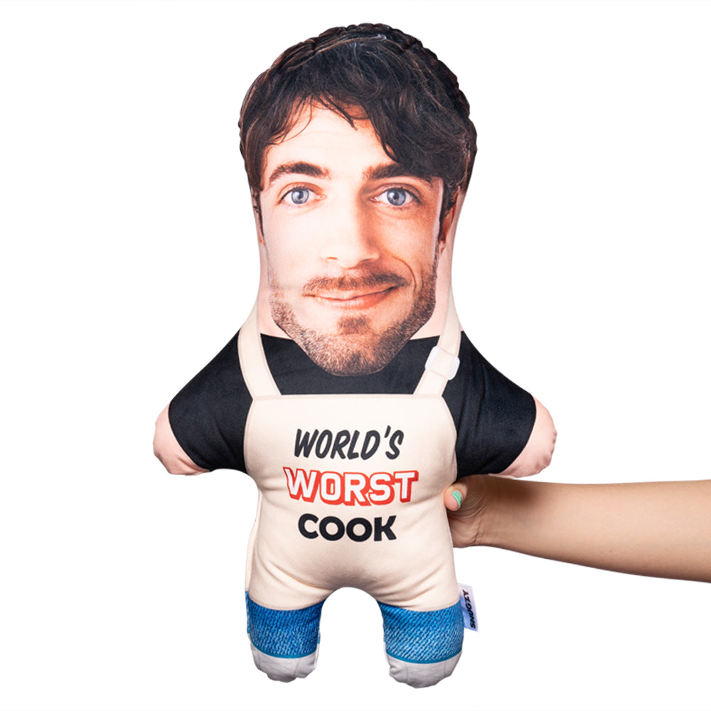 Worlds Worst Cook Face Pillow